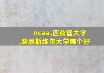 ncaa,匹兹堡大学,路易斯维尔大学哪个好