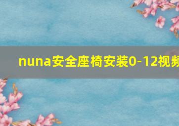 nuna安全座椅安装0-12视频