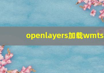 openlayers加载wmts