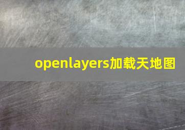 openlayers加载天地图