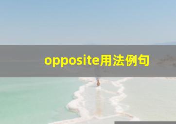 opposite用法例句