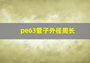 pe63管子外径周长