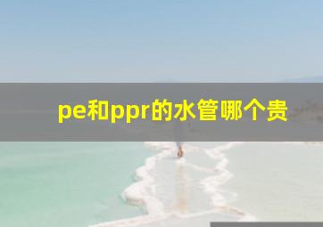 pe和ppr的水管哪个贵