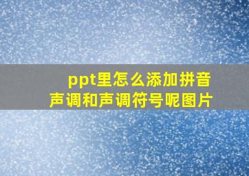 ppt里怎么添加拼音声调和声调符号呢图片