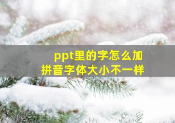 ppt里的字怎么加拼音字体大小不一样