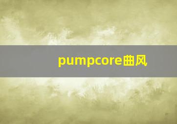 pumpcore曲风