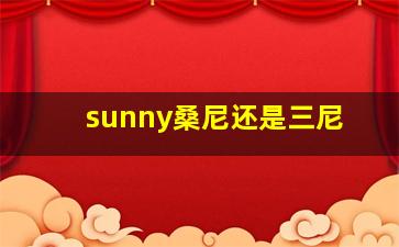 sunny桑尼还是三尼