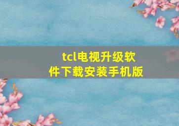 tcl电视升级软件下载安装手机版