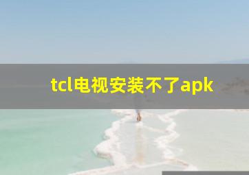 tcl电视安装不了apk