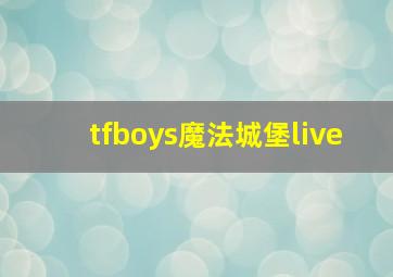 tfboys魔法城堡live