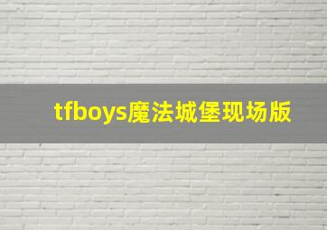 tfboys魔法城堡现场版