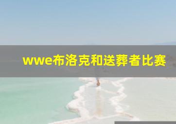 wwe布洛克和送葬者比赛