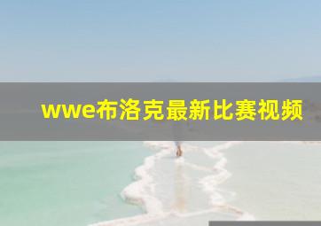 wwe布洛克最新比赛视频