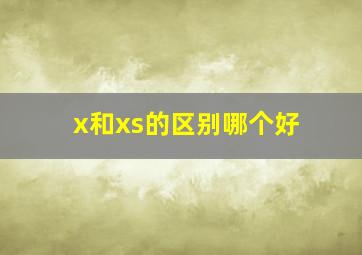 x和xs的区别哪个好