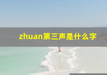 zhuan第三声是什么字