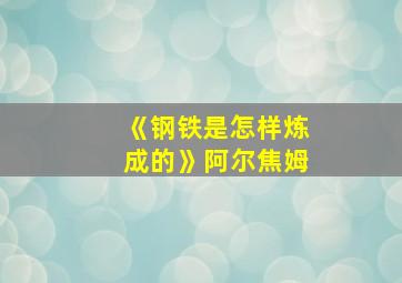 《钢铁是怎样炼成的》阿尔焦姆