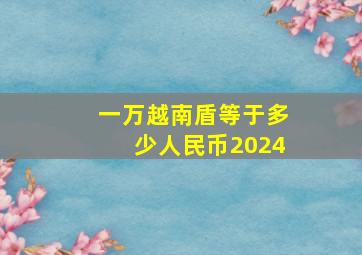 一万越南盾等于多少人民币2024