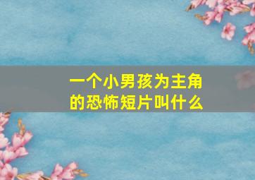 一个小男孩为主角的恐怖短片叫什么