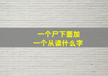 一个尸下面加一个从读什么字