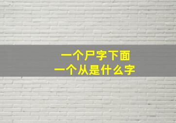 一个尸字下面一个从是什么字