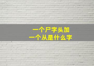 一个尸字头加一个从是什么字