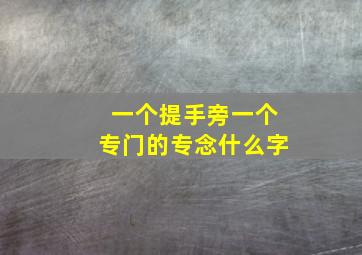 一个提手旁一个专门的专念什么字