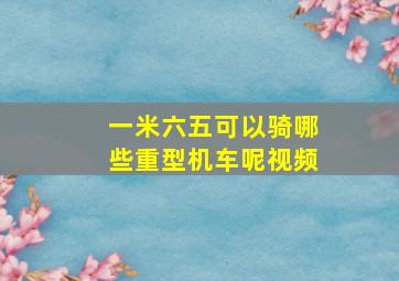 一米六五可以骑哪些重型机车呢视频