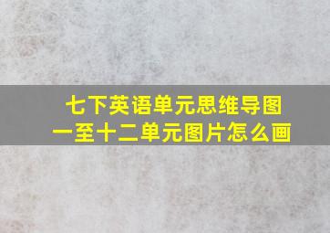 七下英语单元思维导图一至十二单元图片怎么画