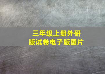 三年级上册外研版试卷电子版图片