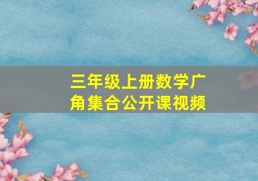 三年级上册数学广角集合公开课视频