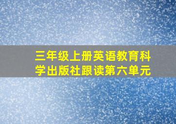 三年级上册英语教育科学出版社跟读第六单元