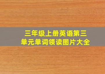 三年级上册英语第三单元单词领读图片大全