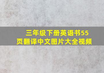 三年级下册英语书55页翻译中文图片大全视频