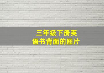 三年级下册英语书背面的图片