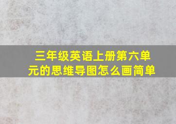 三年级英语上册第六单元的思维导图怎么画简单