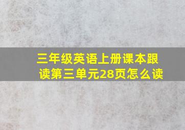 三年级英语上册课本跟读第三单元28页怎么读