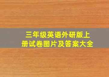 三年级英语外研版上册试卷图片及答案大全