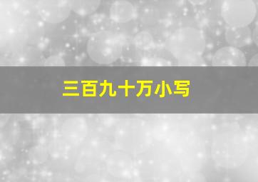 三百九十万小写