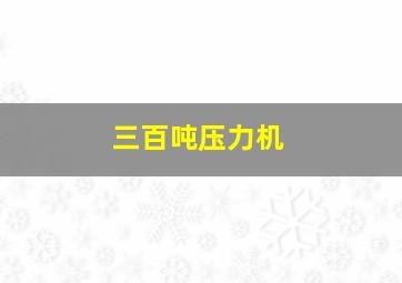 三百吨压力机