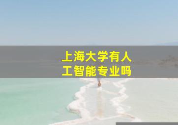 上海大学有人工智能专业吗