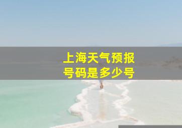 上海天气预报号码是多少号