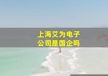 上海艾为电子公司是国企吗