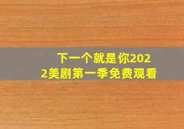 下一个就是你2022美剧第一季免费观看