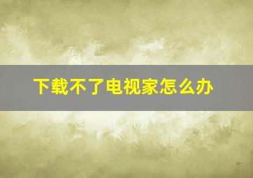 下载不了电视家怎么办