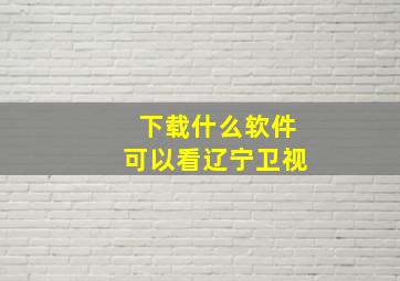 下载什么软件可以看辽宁卫视