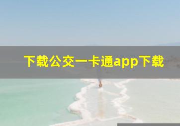 下载公交一卡通app下载