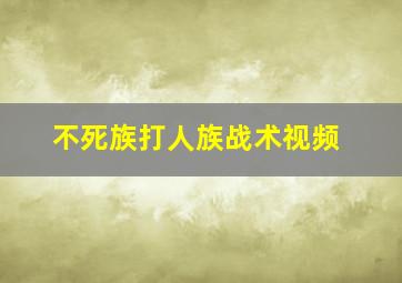 不死族打人族战术视频