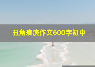 丑角表演作文600字初中