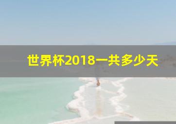 世界杯2018一共多少天