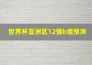 世界杯亚洲区12强b组预测